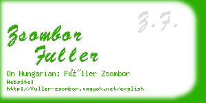 zsombor fuller business card
